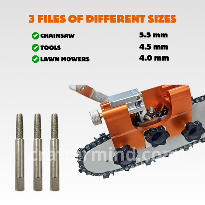 Afilador de motosierra profesional Unik Sharpen - ¡Cortes precisos y sin riesgos!